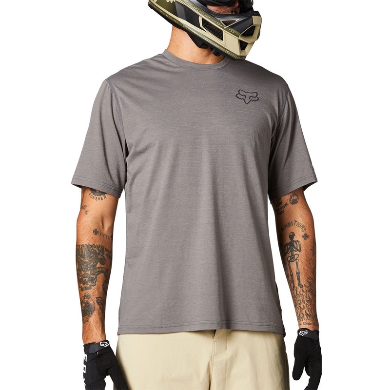 Fox Flexair Delta Short Sleeve Jersey - L - Pewter