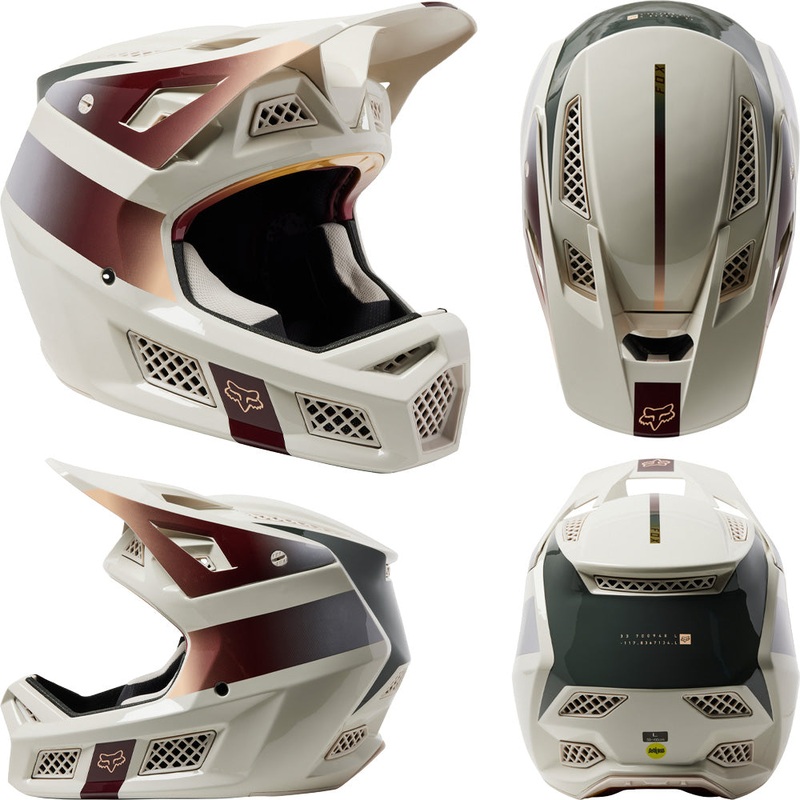 Fox Rampage Pro Carbon Helmet - S - Glnt Vintage White