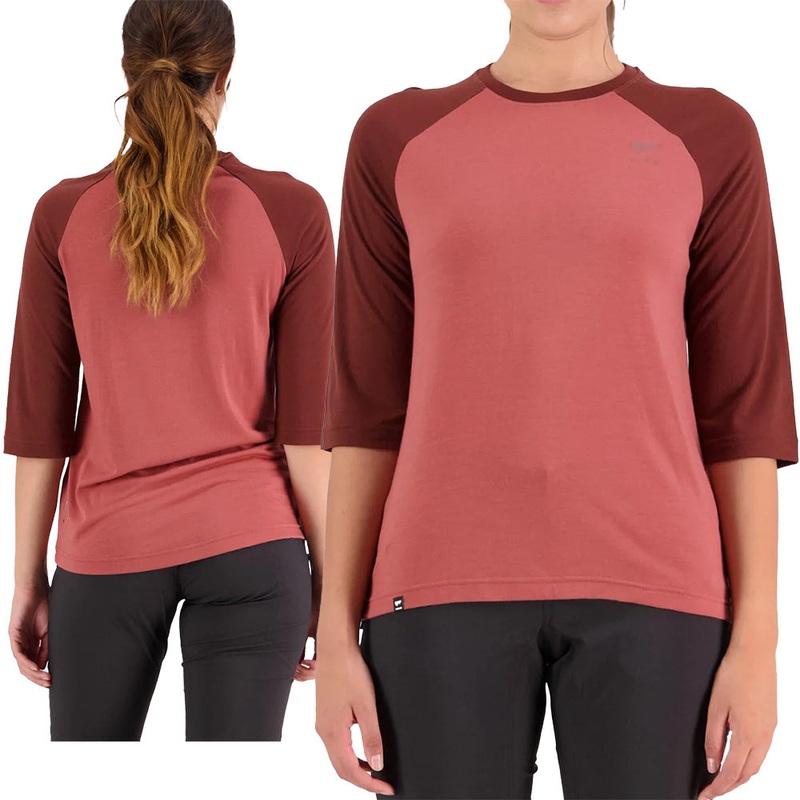 Mons Royale Tarn Merino Shift Raglan 3-4 Sleeve Women's Jersey - Women's S - Slow Bake