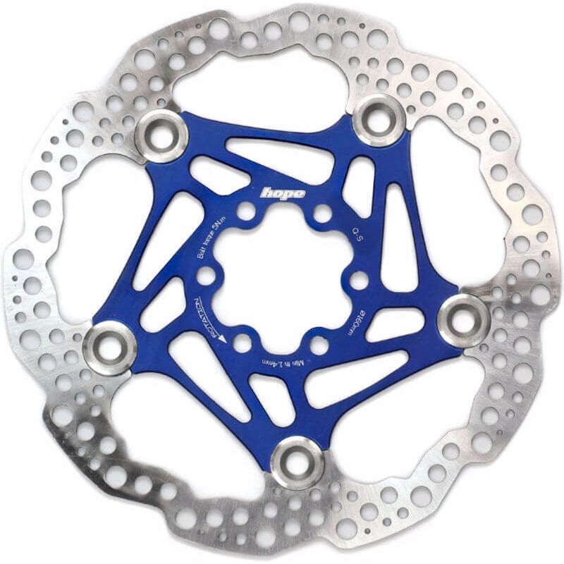 Hope Floating Disc Brake Rotor - Blue - 180mm - 6 Bolt