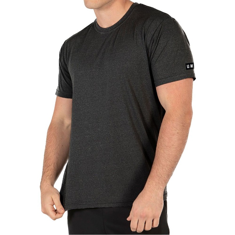 Unit Elite Flex Mens Short Sleeve Tech Tee - S - Char Heather