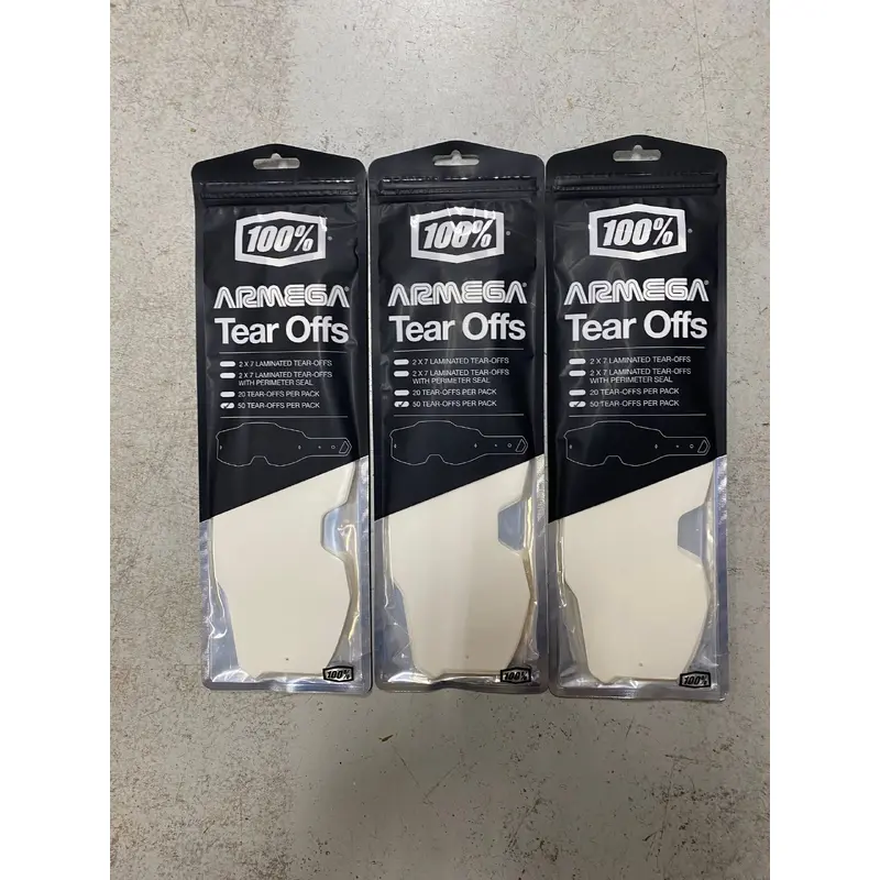 3- Packs 100% Armega Tearoffs 50 Per Pack 