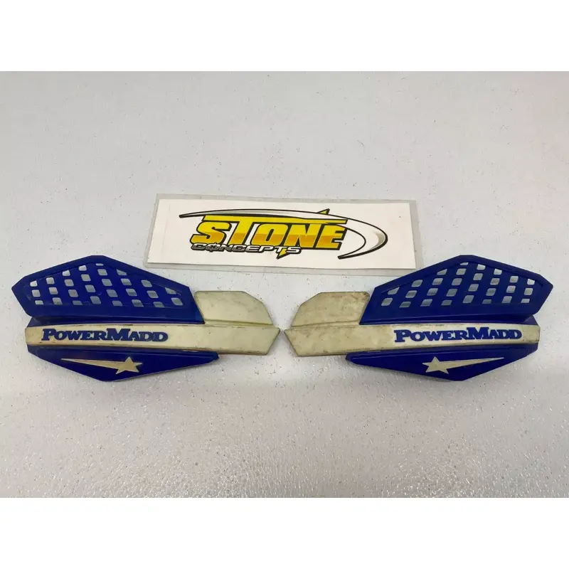 Powermadd Star Series Hand Guards Blue White Yamaha YFZ450R YZ YFZ450 YZ250 YZF