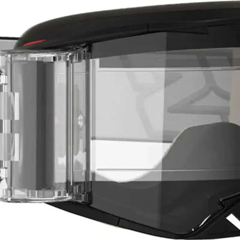 EKS BRAND LUCID GOGGLE RACE PACK BLACK/WHITE ZIP OFF CLEAR 067-11100
