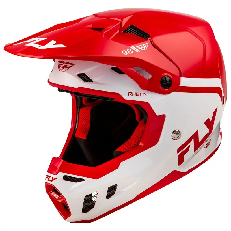 Fly Racing Youth Formula CC Objective Helmet  - Red/White - Youth Large