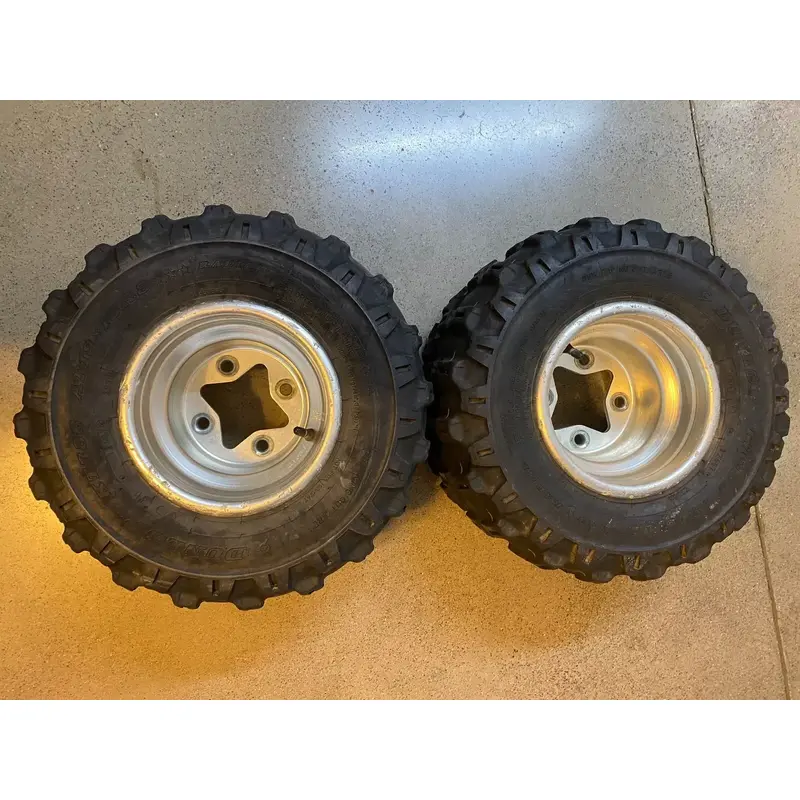 OEM 8" SUZUKI REAR WHEELS & DUNLOP TIRES 18X10X8 HONDA SUZUKI KAWASAKI 8X8