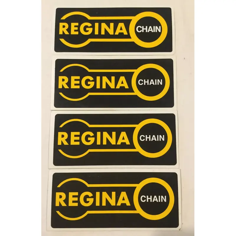 (4) REGINA CHAINS MXYFZ450R RAPTOR 250 350 660 700 BANSHEE DECAL STICKER TRX450R