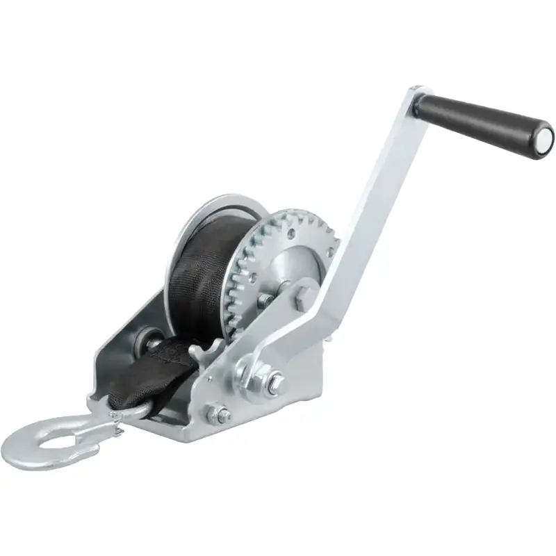 Curt Hand Crank Winch w/ 15' Strap
