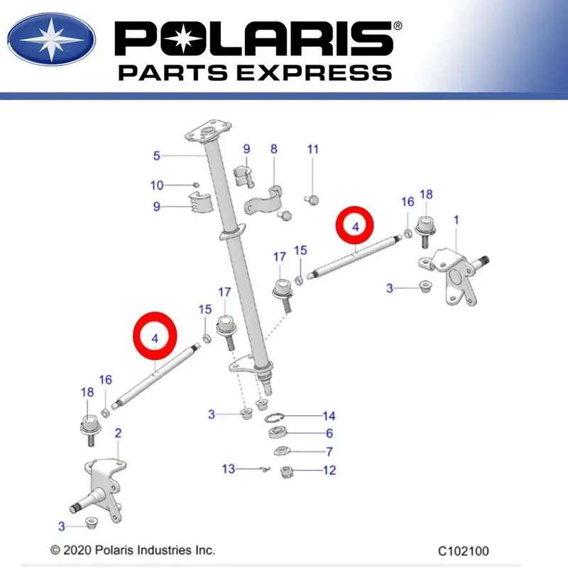 NEW GENUINE POLARIS 2021 OUTLAW 70 TIE RODS SET OF 2 1824899 OEM