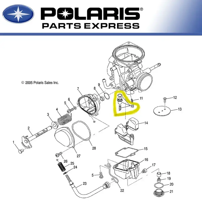 POLARIS FLOAT NEEDLE AND SEAT SPORTSMAN 500 SCRAMBLER 500 3131359 OEM NEW