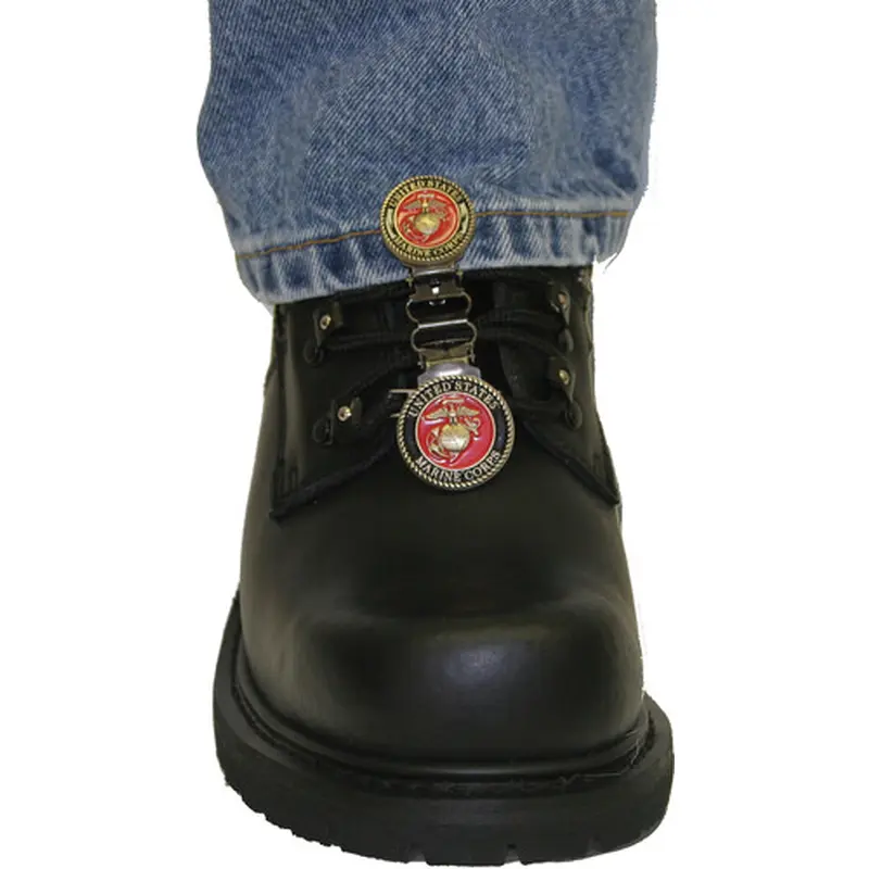 RYDER CLIPS CLIPS FOR LACED BOOTS USMC BLACK & RED