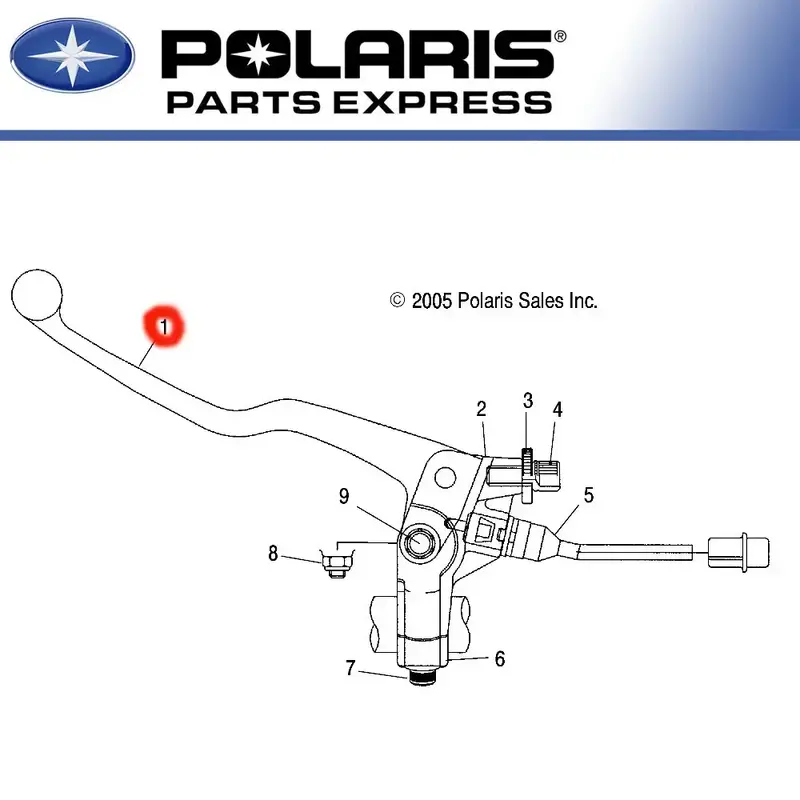 NEW GENUINE POLARIS PREDATOR 500 OUTLAW 500 CLUTCH LEVER OEM 2010229