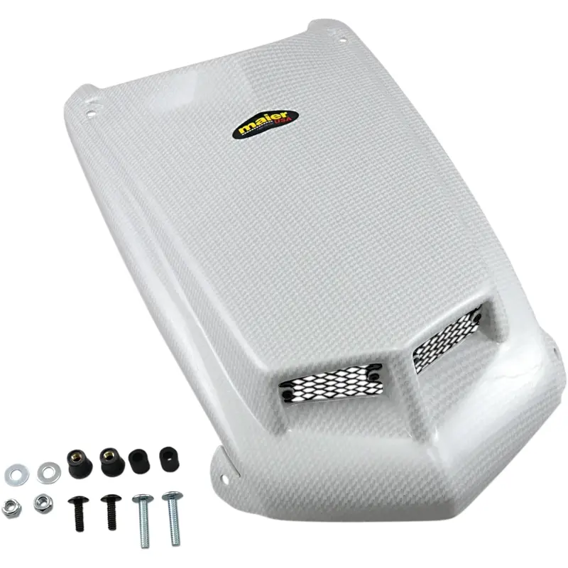 MAIER ATV Hood Cover - Fits TRX450R - White-Carbon 50975-31