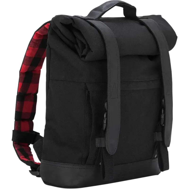 BURLY BRAND Roll Top Backpack - Black B15-1020B