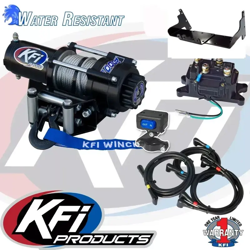 KFI WINCH 2000 LBS AND MOUNT KIT W MOUNT POLARIS 2000-2002 XPLORER 2X4