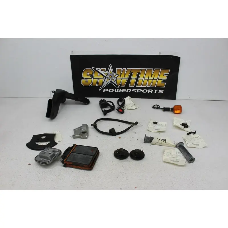 KAWASAKI PARTS LOT GRIPS SWITCHES CALIPER OUNT BRAKE LINE DUCKING HORNS