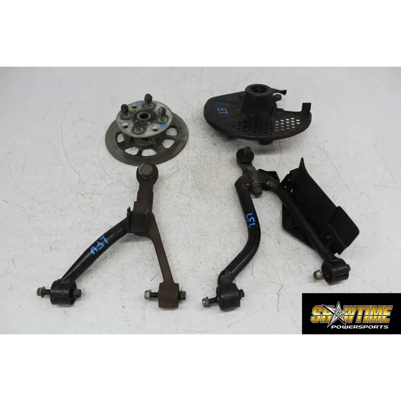 98 SUZUKI QUADRUNNER 500 LTF500F 4X4 FRONT LOWER UPPER LEFT A ARMS HUB KNUCKLE