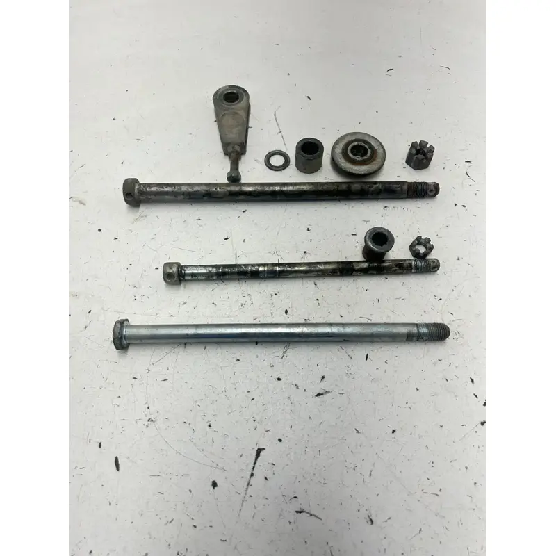 80 1980 Suzuki Ds 250 DS250 OEM LOT Front Rear Back Axle Shaft Bolt Pivot Nut
