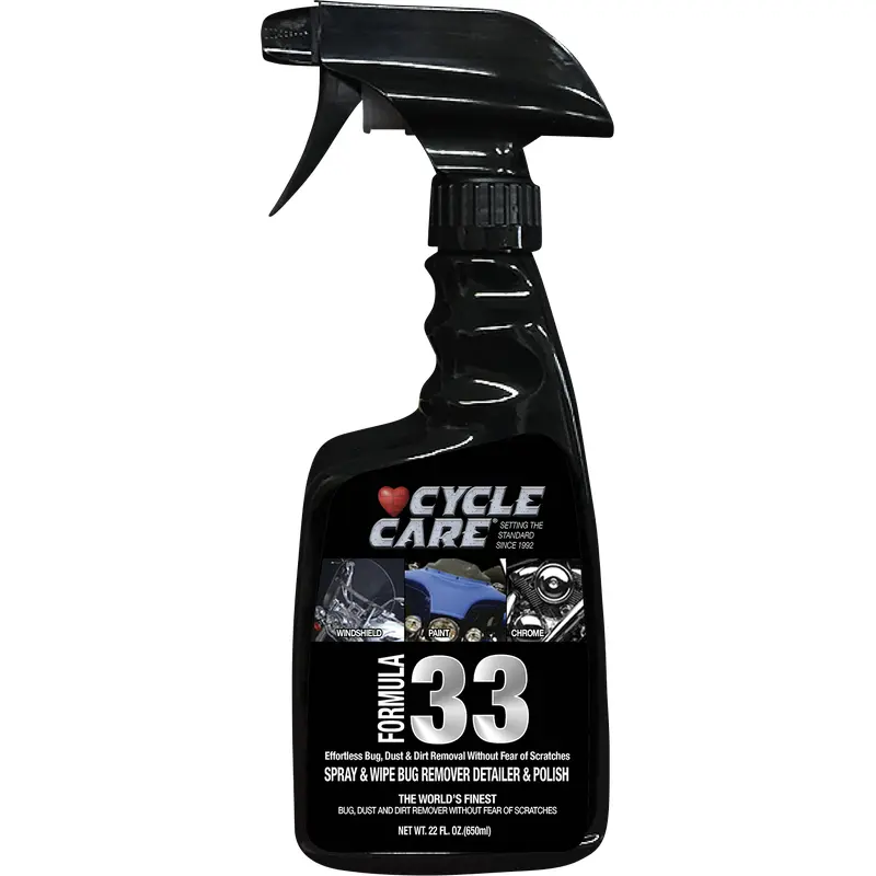 Cycle care formulas Formula 33 Spray & Wipe, Bug Remover, Detailer, & Polish