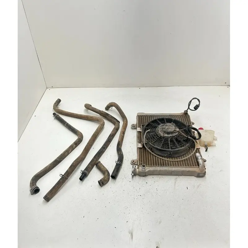 02 2002 Polaris Ranger 500 4x4 OEM GOOD Radiator Rad Fan Assembly Hoses Tank