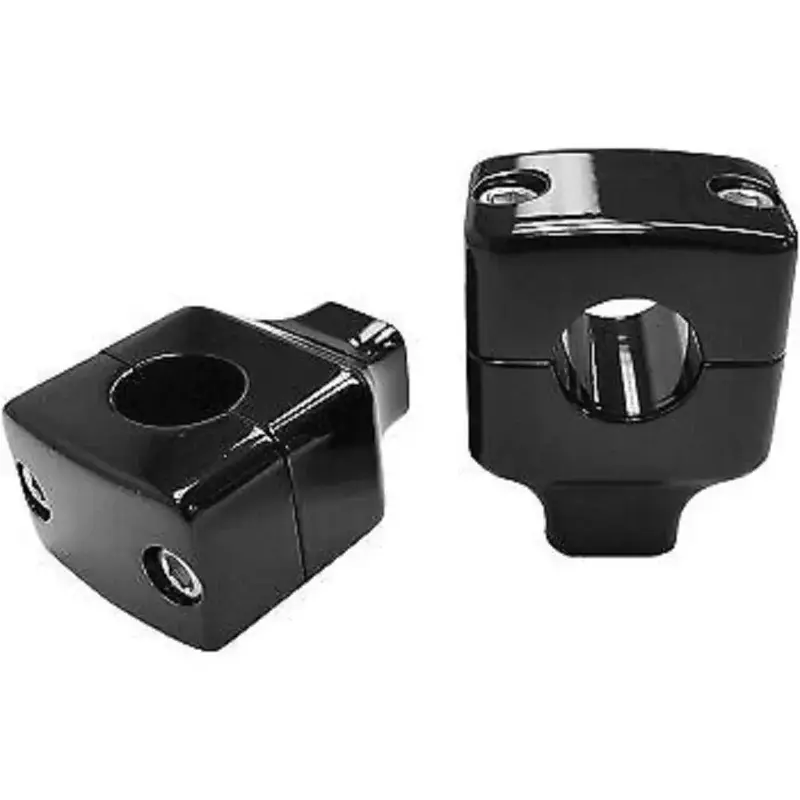 LA CHOPPERS Black 1-1/2" Square Column Risers for 1" Handlebars