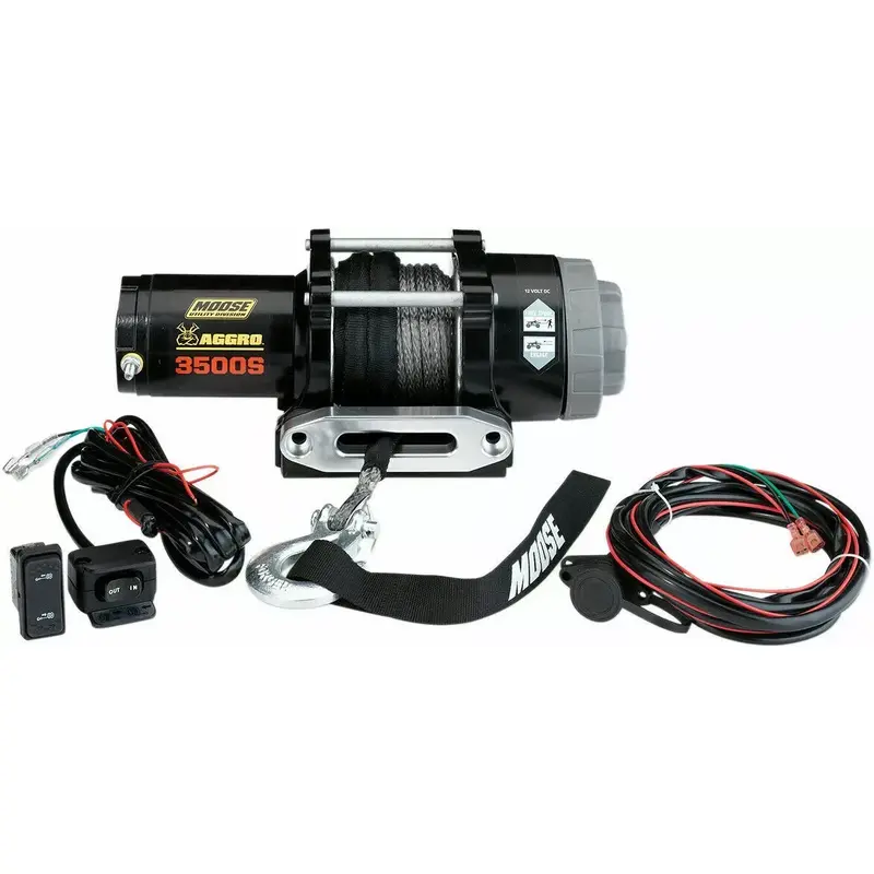Moose Utility Division 3,500 LB Aggro ATV UTV Winch with Synthetic Rope