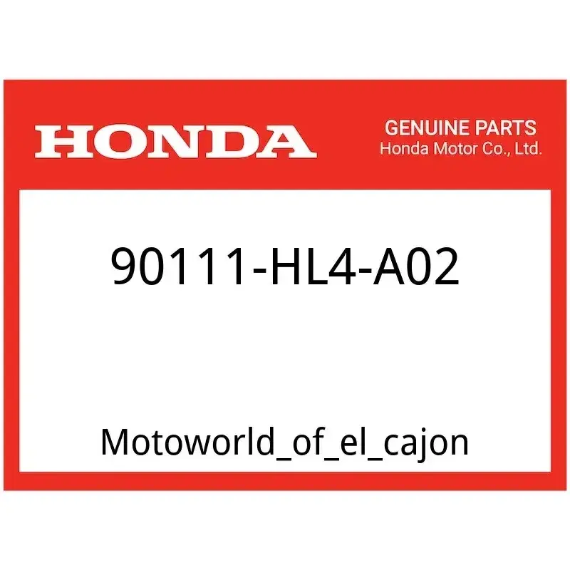 GENUINE OEM HONDA BOLT, SPECIAL (6X35)  90111-HL4-A02