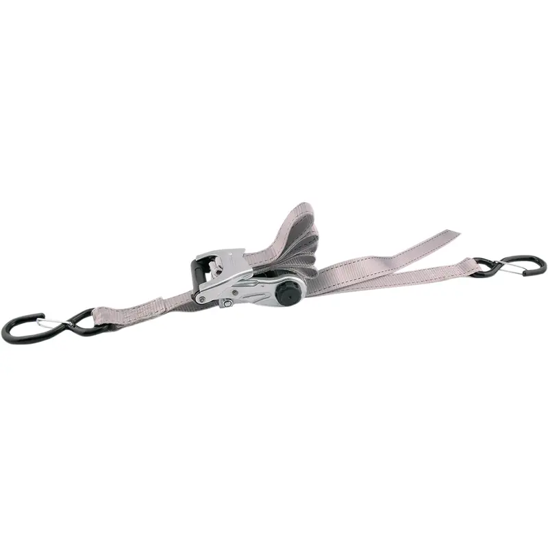 Ratchet Tie-downs with Web Clamps and Safety Hooks