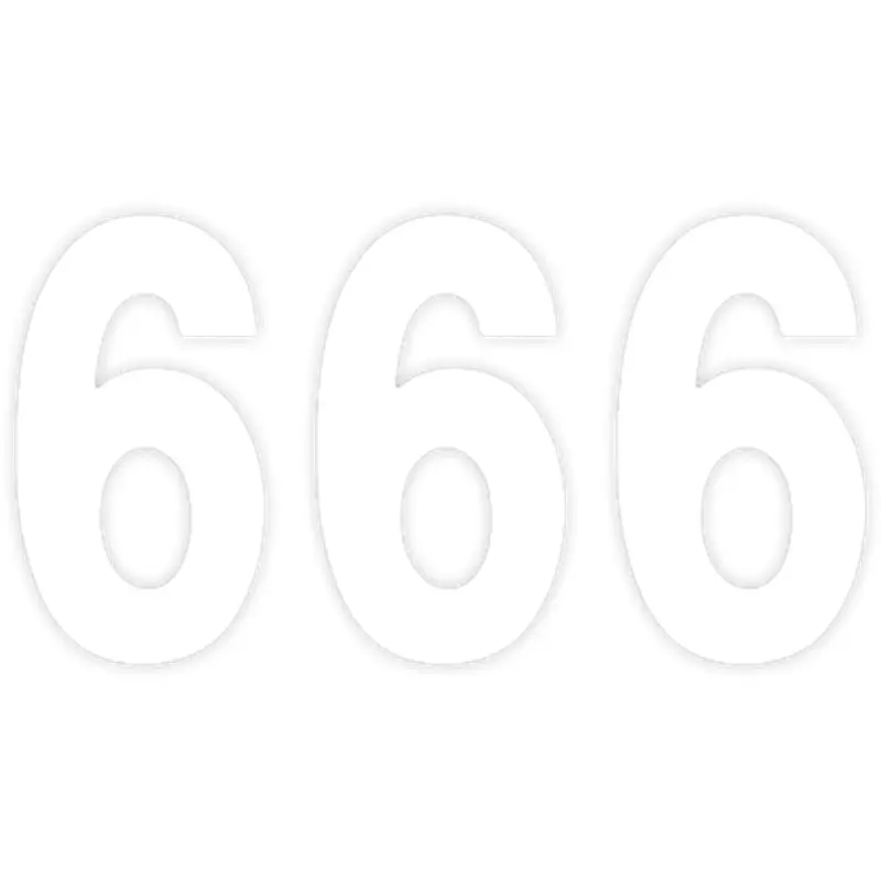 Factory effex Mini Pro Number 6 - White - 4"
