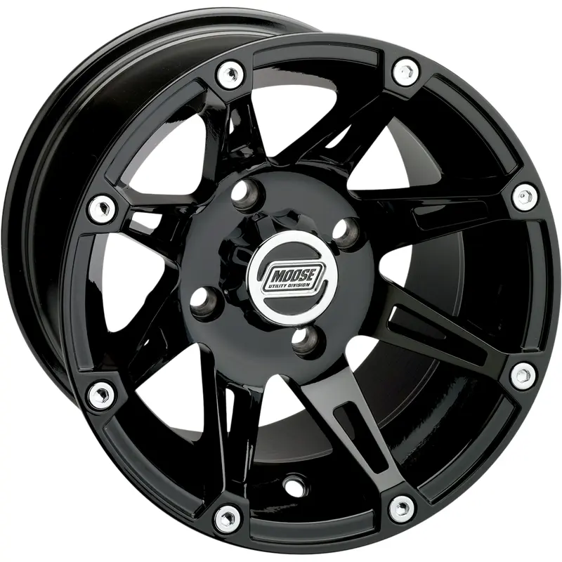 Moose offroad Wheel - 387X - Rear - Black - 14x8 - 4/156 - 4 4 Polaris/Kawasaki/Yamaha