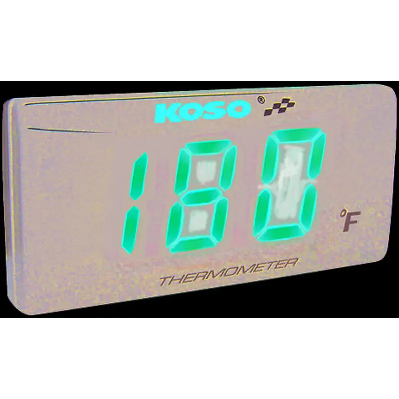 KOSO SUPER SLIM TEMPERATURE GAUGE RED DISPLAY