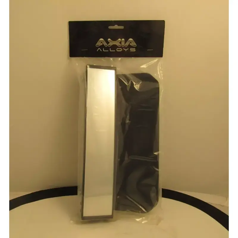 Axia Alloys 12" Wide Panoramic Rear View Mirror Folding Sun Visor Black 12-9315
