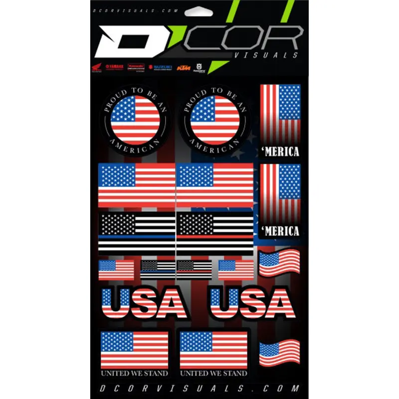 D-COR USA STICKER SHEET