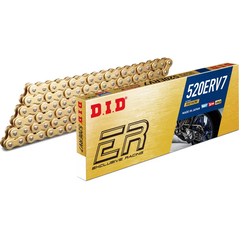 D.I.D CHAIN 520ERV7 114L GOLD/GOLD