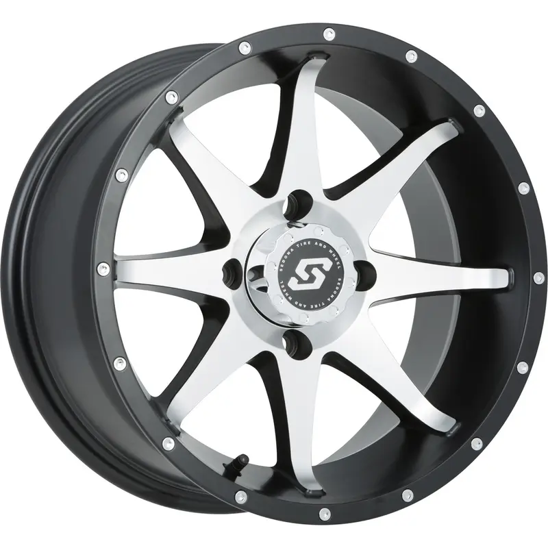 SEDONA STORM WHEEL 14X7 4/137 5 2 ( 10MM) BLK/MACHINED