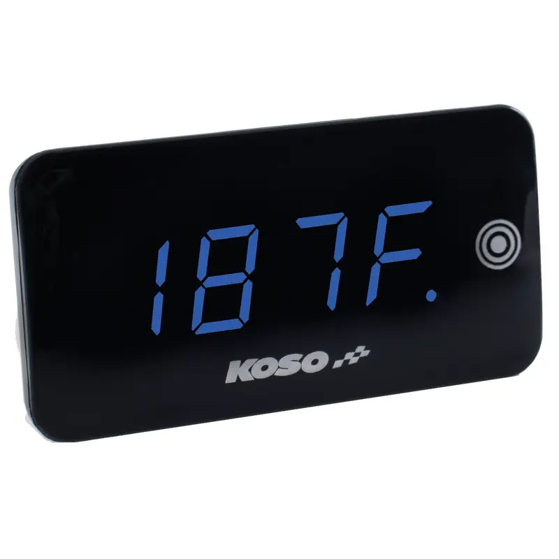 KOSO SUPER SLIM TOUCH SCREEN VOLT & TEMP GAUGE BLUE DISPLAY
