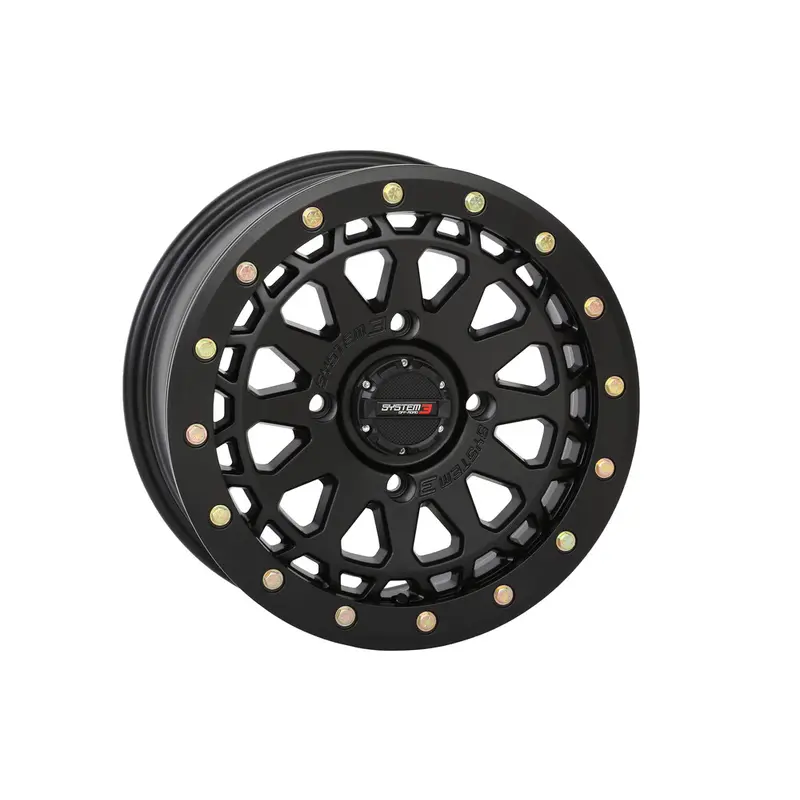 SYSTEM 3 SB6 BL WHEEL 15X7 5 2 ( 38MM) 4/156 MATTE BLACK