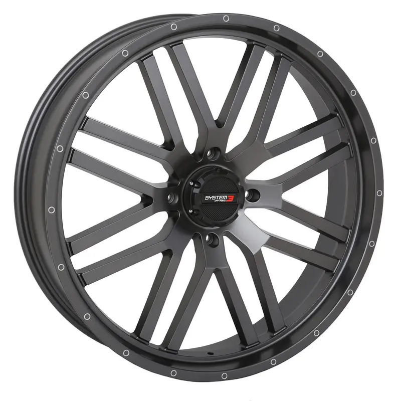 SYSTEM 3 ST3 WHEEL 24X7 4 2.5 ( 10MM) 4/137 MATTE GUNMETAL GREY
