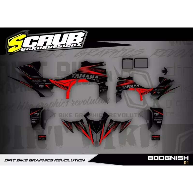 Graphics decals stickers Yamaha YFZ 450R Quad 2014-2025