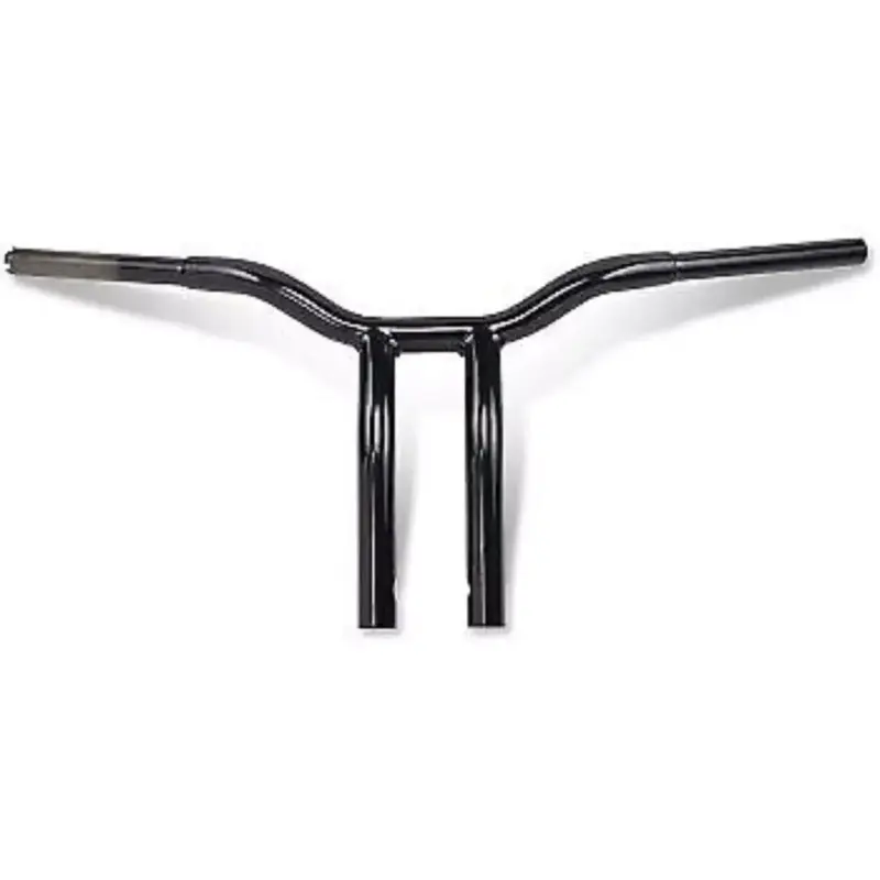 LA CHOPPERS LA-7338-12B Black 12" Kage Fighter Welded Bent-Riser Handlebars