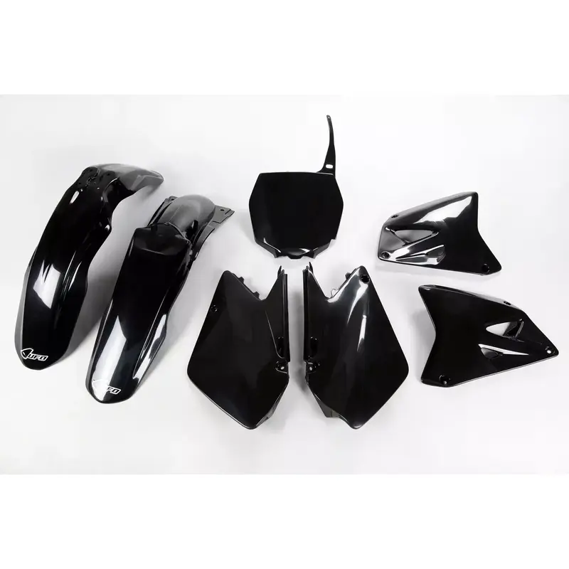 UFO Black Plastic Kit for Suzuki: RM125 (2001-2008), RM250 (2001-2008)