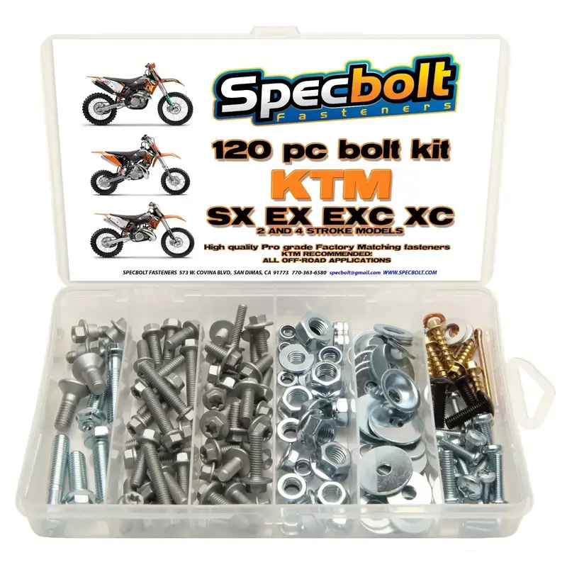 Bolt Kit fits KTM SX SX-F EXC EXC-F XC XC-F XC-W 65 85 125 250 300 350 450 500 S