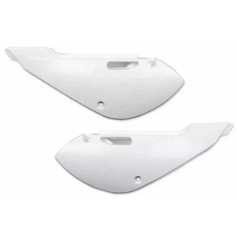 UFO White Side Number Plates for KLX110, KX65, RM65