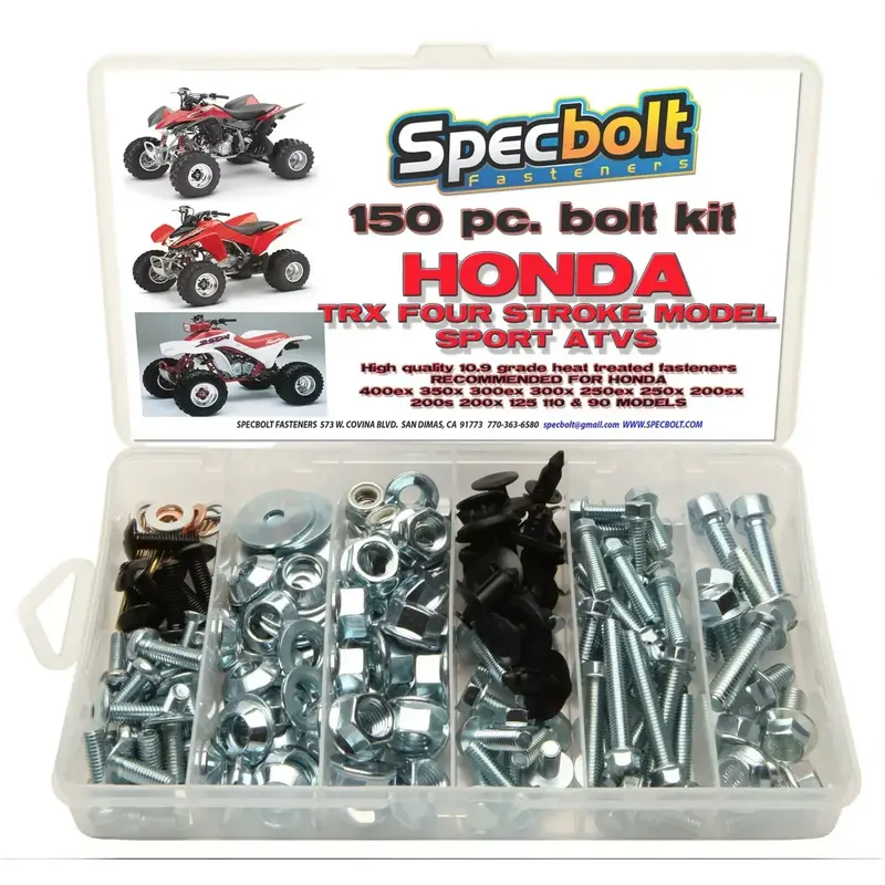 HONDA TRX 400EX Bolt Kit 300x 250x 250ex body engine muffler fender lugs