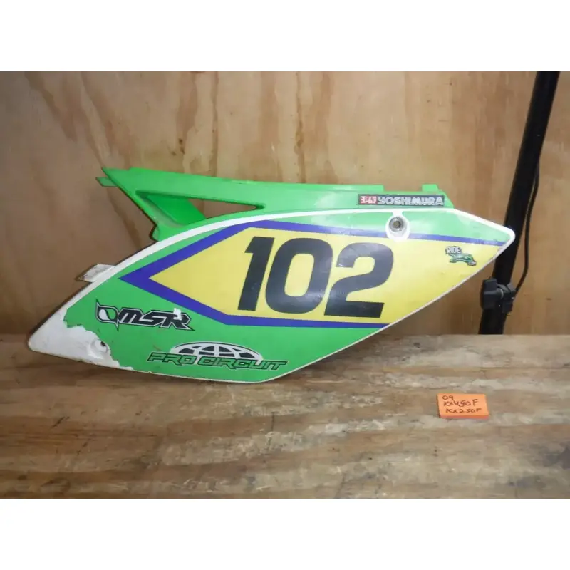 2009 Kx450f Kx250f  (M18) Left Rear Number Plate Black Body Plastic