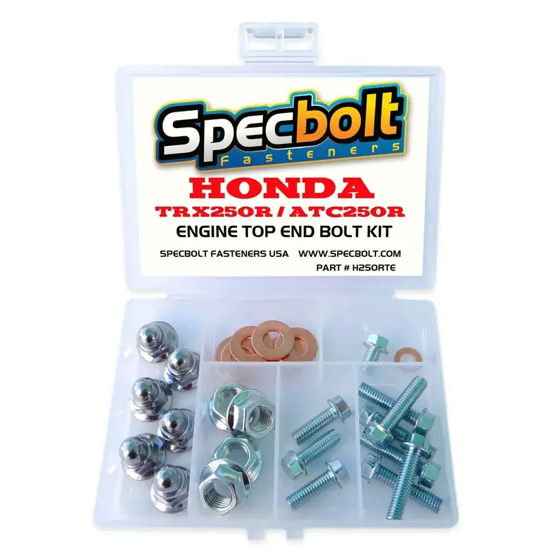 HONDA ATC250R 3 WHEELER ENGINE TOP END BOLT KIT Cyl M8 Head Cap M10 Base Nuts