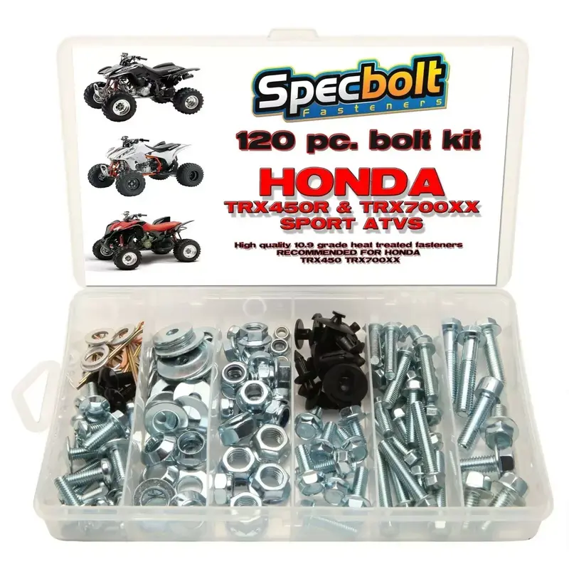 Honda TRX450R bolt kit 120 pc ATV 700XX frame body plastics fenders frame engine