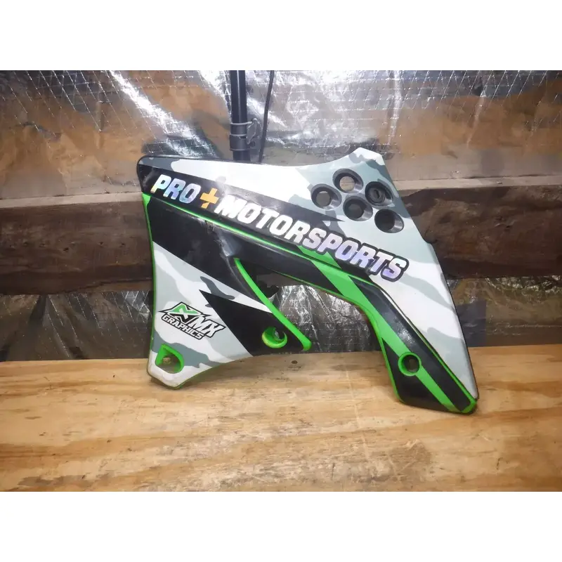 2012 Kx250f  Left Side Shroud Tank Shroud Fuel Plastic Green