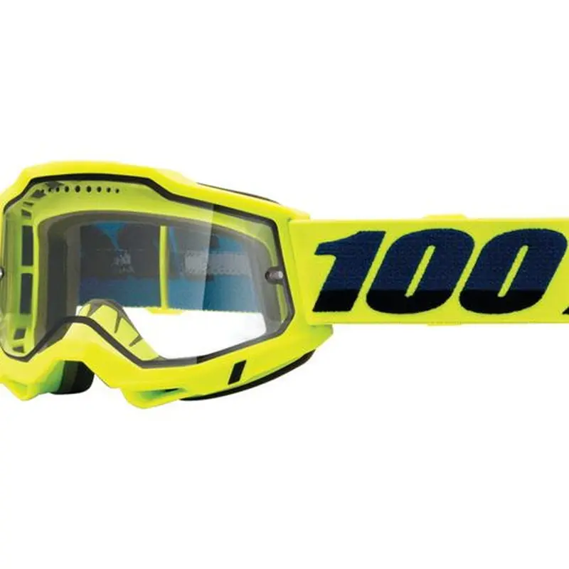 	100% Accuri 2 Enduro MTB Goggles Fluorescent Yellow with Clear Lens