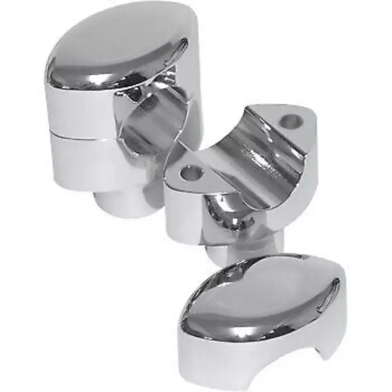 LA CHOPPERS LA-7402-01 Chrome 1-1/2" Tall Risers for 1" Handlebars